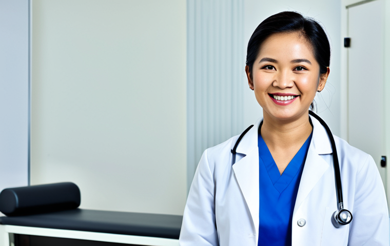 **

"A Malaysian doctor in a white coat, stethoscope around neck, smiling warmly in a bright clinic, fully clothed, appropriate attire, safe for work, perfect anatomy, natural proportions, professional medical photography, high quality, family-friendly."

**